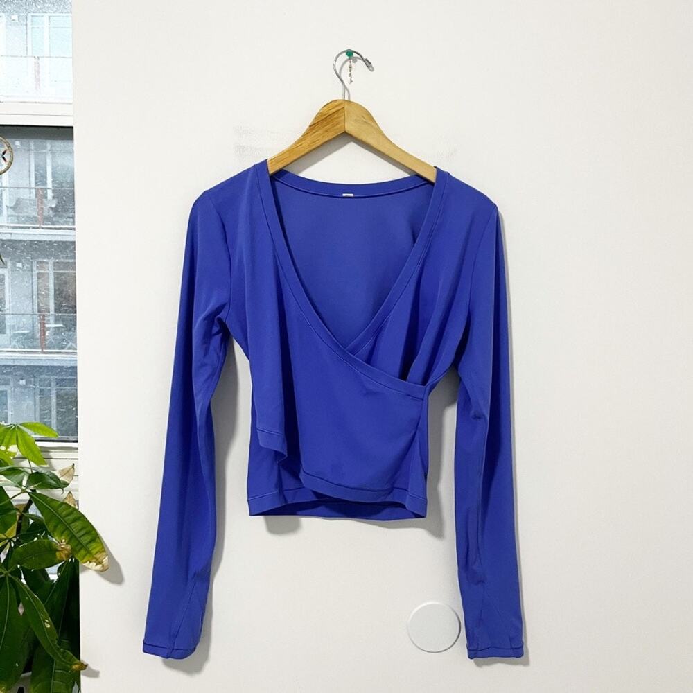Lululemon Purple Long Sleeve Wrap Top Size 6